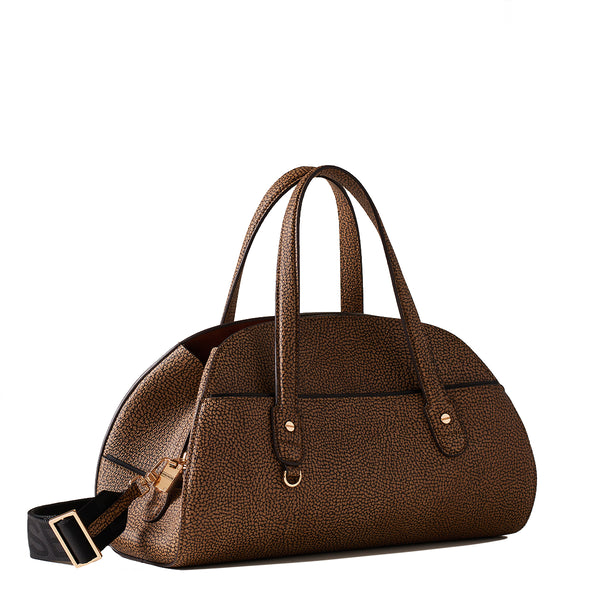 Borbonese - Medium OP Naturale Nero Handbag - 903013AR6 - OP/NATURALE/NERO
