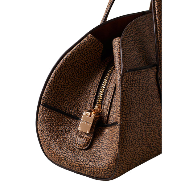 Borbonese - Medium OP Naturale Nero Handbag - 903013AR6 - OP/NATURALE/NERO