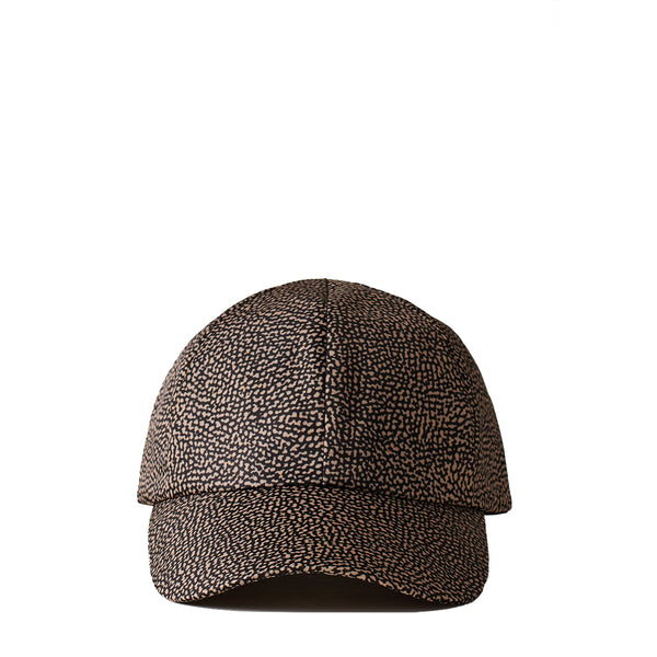 Borbonese - Fabric Baseball Cap OP Naturale Nero - 6DP094X95 - OP/NATURALE/NERO