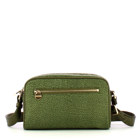 Borbonese - Small Recycled Nylon Verde Militare Camera Case - 934115I15 - VERDE/MILITARE