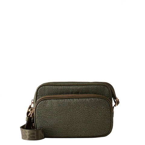 Borbonese - Camera Bag Small Verde Militare 934134I15 VE | Italystation.com Shop Now at italystation.com