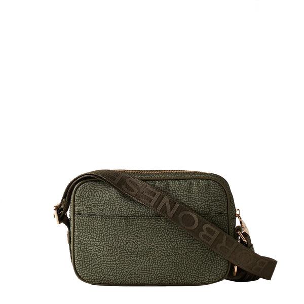 Borbonese - Camera Bag Small Verde Militare 934134I15 VE | Italystation.com Shop Now at italystation.com