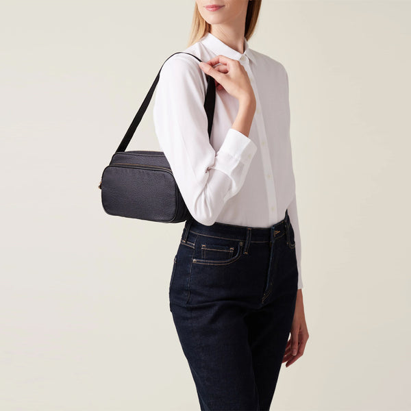 Borbonese - Camera Bag Small Dark Black - 934134I15 - DARK/BLACK