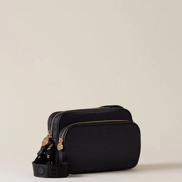 Borbonese - Camera Bag Small Dark Black - 934134I15 - DARK/BLACK