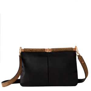 Borbonese - 5PM Medium Nero OP Naturale Crossbody Bag - 923749AZ1 - NERO/OP/NATURALE