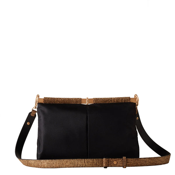 Borbonese - 5PM Medium Nero OP Naturale Crossbody Bag - 923749AZ1 - NERO/OP/NATURALE