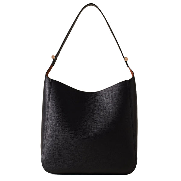Borbonese - Hobo Bolt Medium Nero OP Naturale - 924387AR3 - NERO/OP/NATURALE
