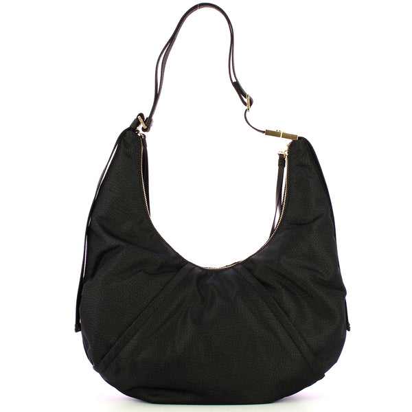 Borbonese - Borsa Hobo Medium Dark Black - 933834AH1 - DARK/BLACK