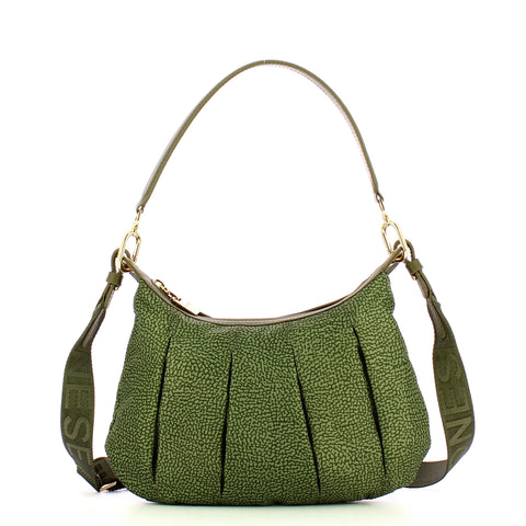 Borbonese - Sottospalla Hobo Small Verde Militare - 933076AH1 - VERDE/MILITARE