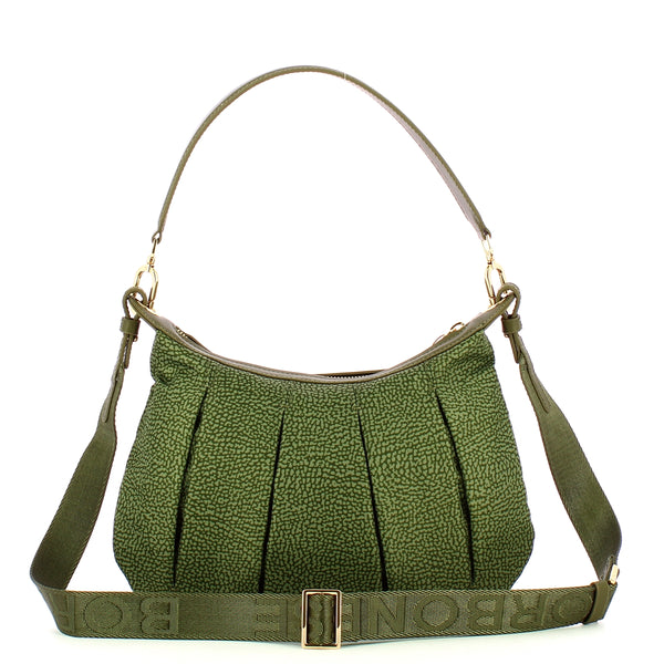 Borbonese - sottospalla hobo small verde militare - 933076ah | Italystation.com - Shop Now at italystation.com