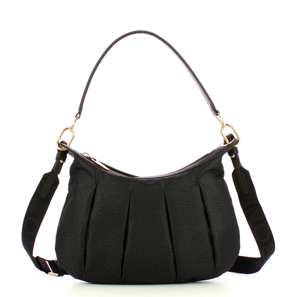 Borbonese - sottospalla hobo small dark black - 933076ah1 -  | Italystation.com - Shop Now at italystation.com