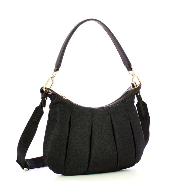 Borbonese - sottospalla hobo small dark black - 933076ah1 -  | Italystation.com - Shop Now at italystation.com
