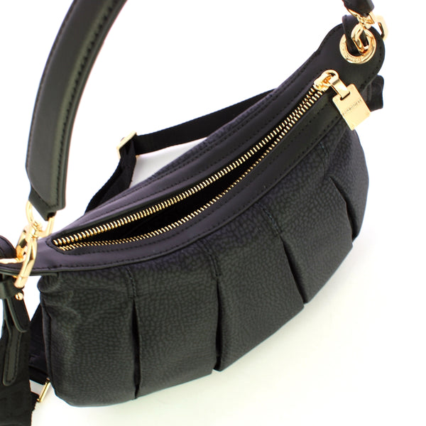 Borbonese - sottospalla hobo small dark black - 933076ah1 -  | Italystation.com - Shop Now at italystation.com