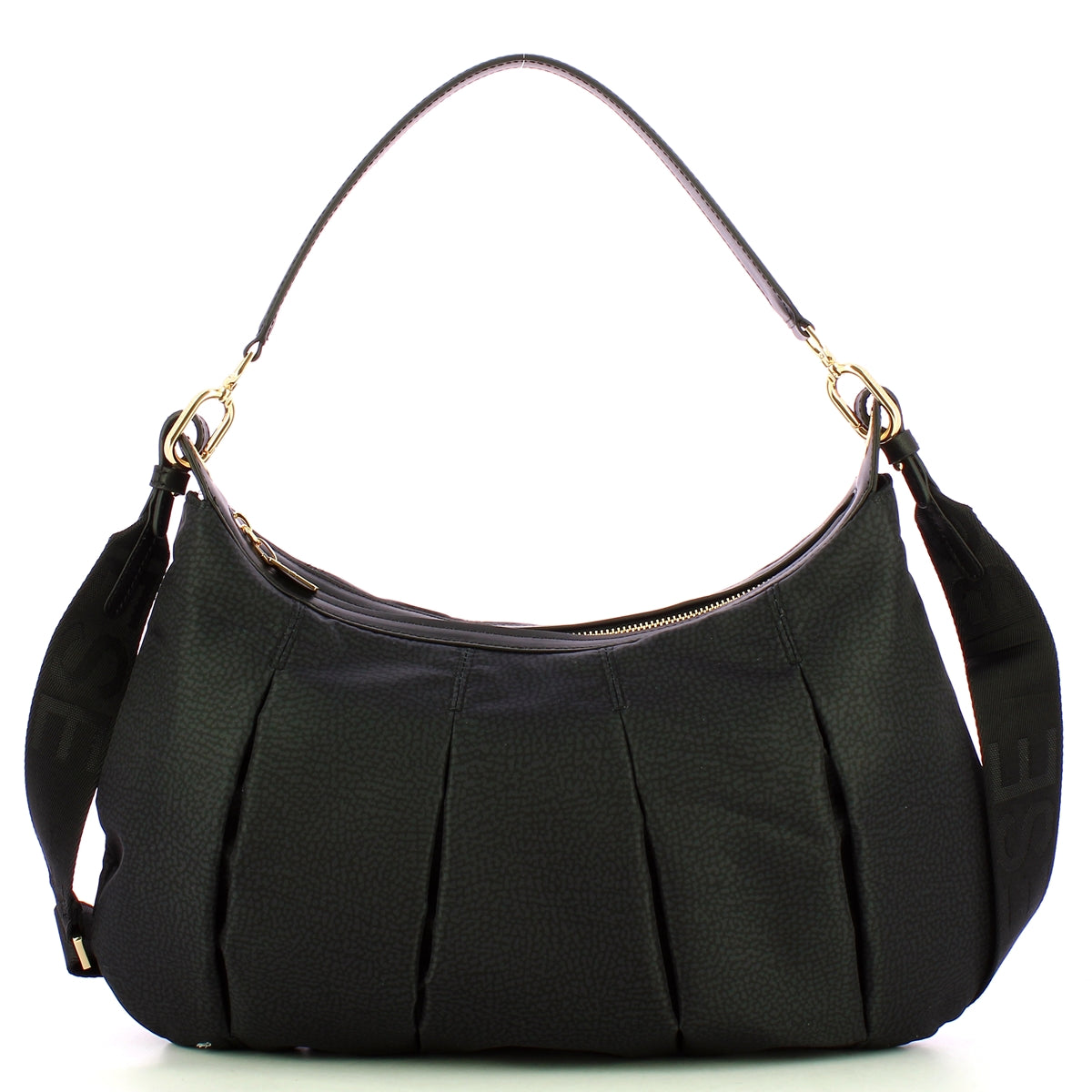 Borbonese - hobo medium dark black - 933077ah1 - dark/black | Italystation.com - Shop Now at italystation.com
