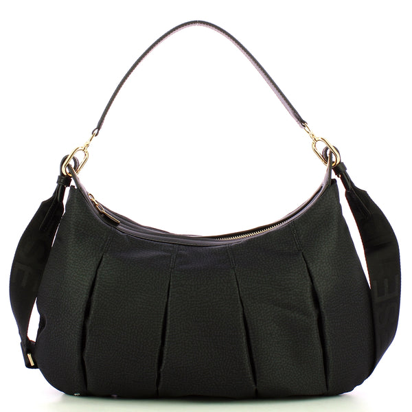 Borbonese - hobo medium dark black - 933077ah1 - dark/black | Italystation.com - Shop Now at italystation.com