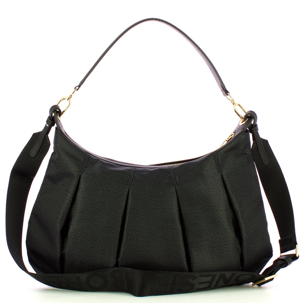 Borbonese - hobo medium dark black - 933077ah1 - dark/black | Italystation.com - Shop Now at italystation.com