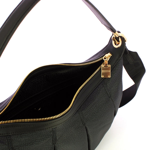 Borbonese - hobo medium dark black - 933077ah1 - dark/black | Italystation.com - Shop Now at italystation.com
