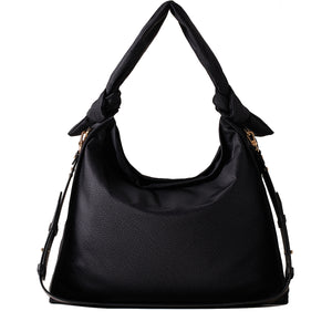 Borbonese - Lover Dark Black Large Hobo Bag - 933490I15 - DARK/BLACK