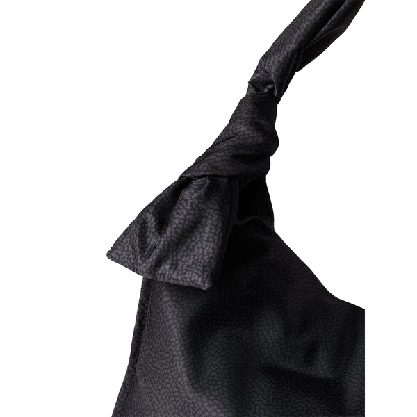 Borbonese - Lover Dark Black Large Hobo Bag - 933490I15 - DARK/BLACK