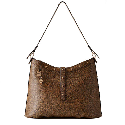 Borbonese - Borsa a spalla Metropole Hobo Medium OP Naturale | Italystation.com Shop Now at italystation.com