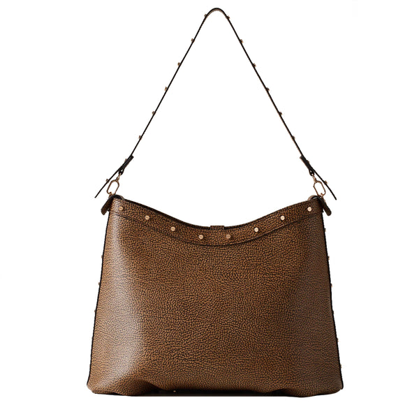 Borbonese - Borsa a spalla Metropole Hobo Medium OP Naturale | Italystation.com Shop Now at italystation.com