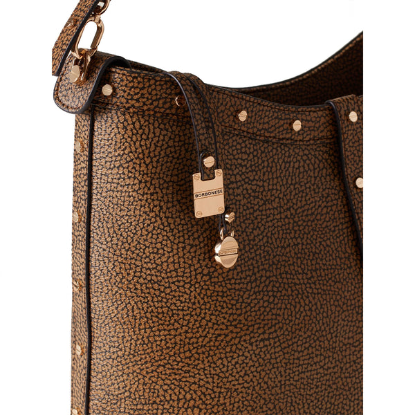 Borbonese - Borsa a spalla Metropole Hobo Medium OP Naturale | Italystation.com Shop Now at italystation.com