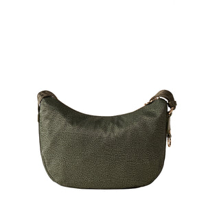 Borbonese - Borsa Luna Bag Small con taschino in Nylon Riciclato Verde Militare - 934107I15 - VERDE/MILITARE