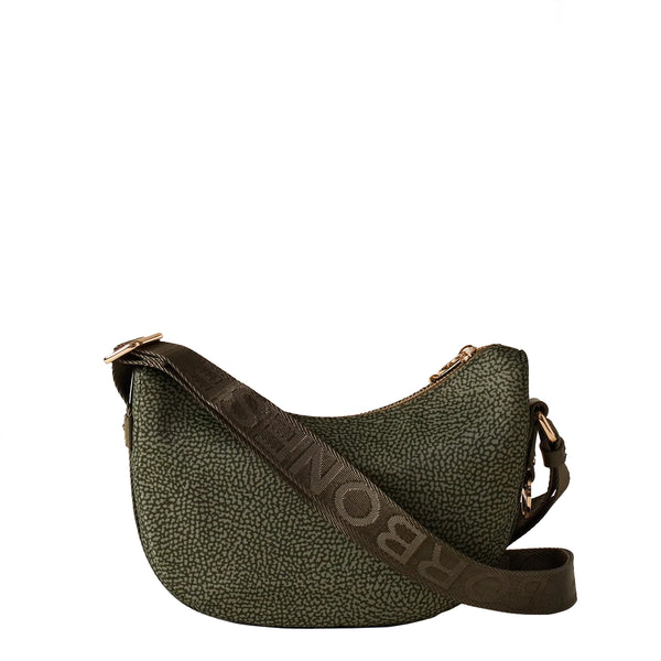 Borbonese - Mini Borsa Luna Bag con taschino Verde Militare - 934137I15 - VERDE/MILITARE