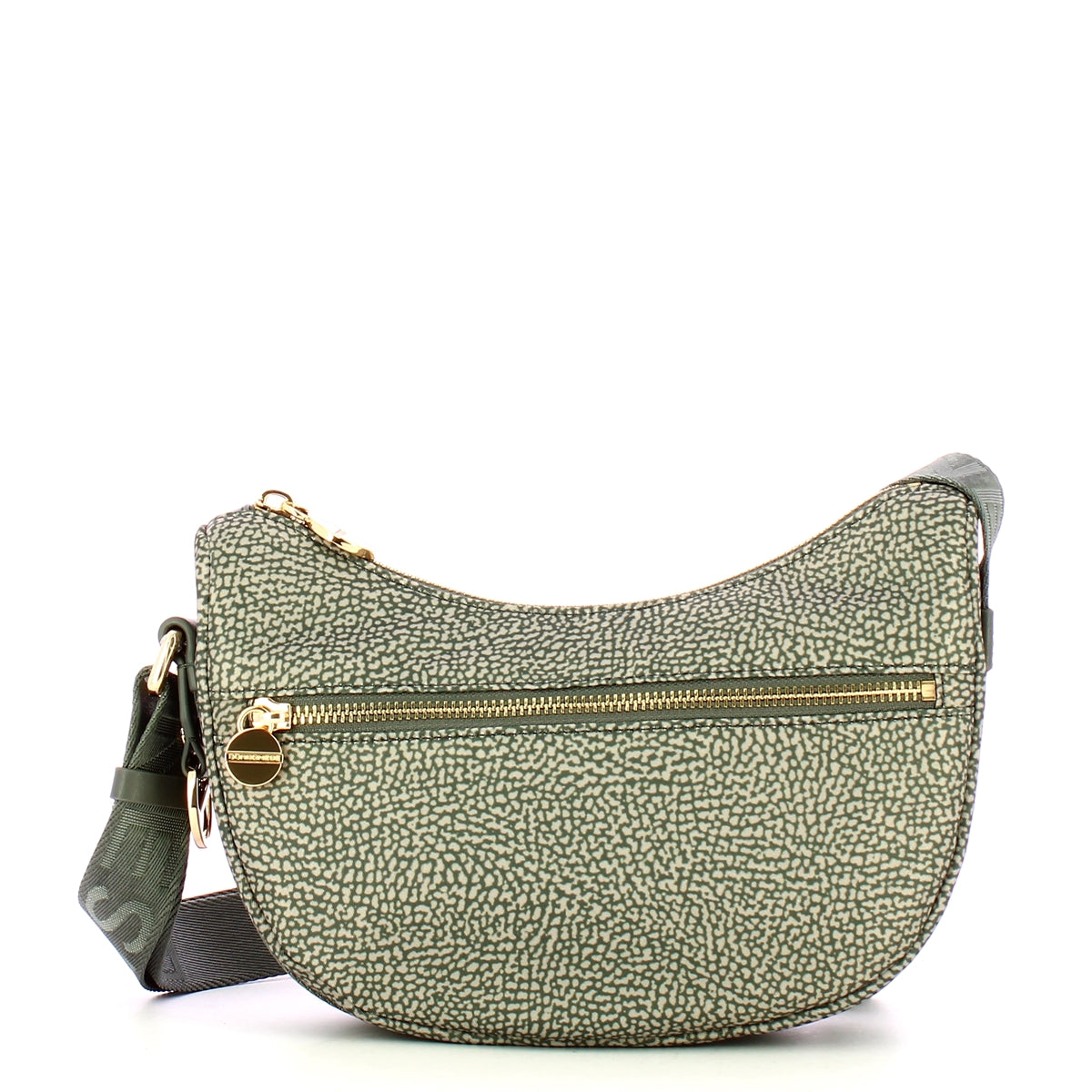 Borbonese - Mini Borsa Luna Bag con taschino Clay Grey - 934137I15 - CLAY/GREY