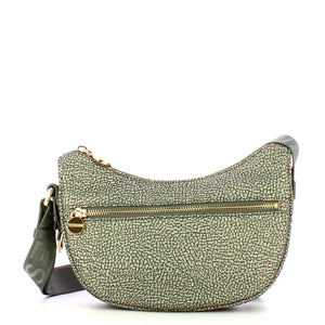 Borbonese - Mini Borsa Luna Bag con taschino Clay Grey - 934137I15 - CLAY/GREY