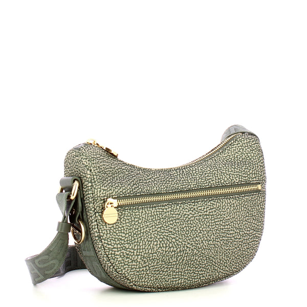 Borbonese - Mini Borsa Luna Bag con taschino Clay Grey - 934137I15 - CLAY/GREY