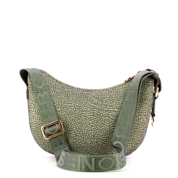 Borbonese - Mini Borsa Luna Bag con taschino Clay Grey - 934137I15 - CLAY/GREY
