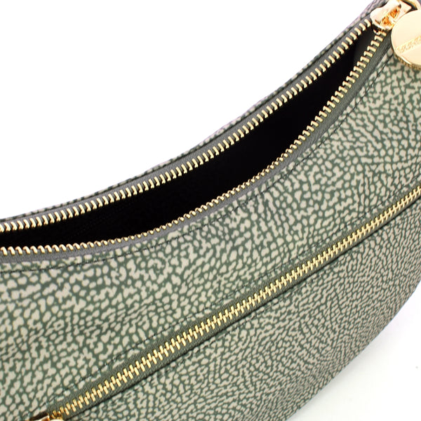 Borbonese - Mini Borsa Luna Bag con taschino Clay Grey - 934137I15 - CLAY/GREY