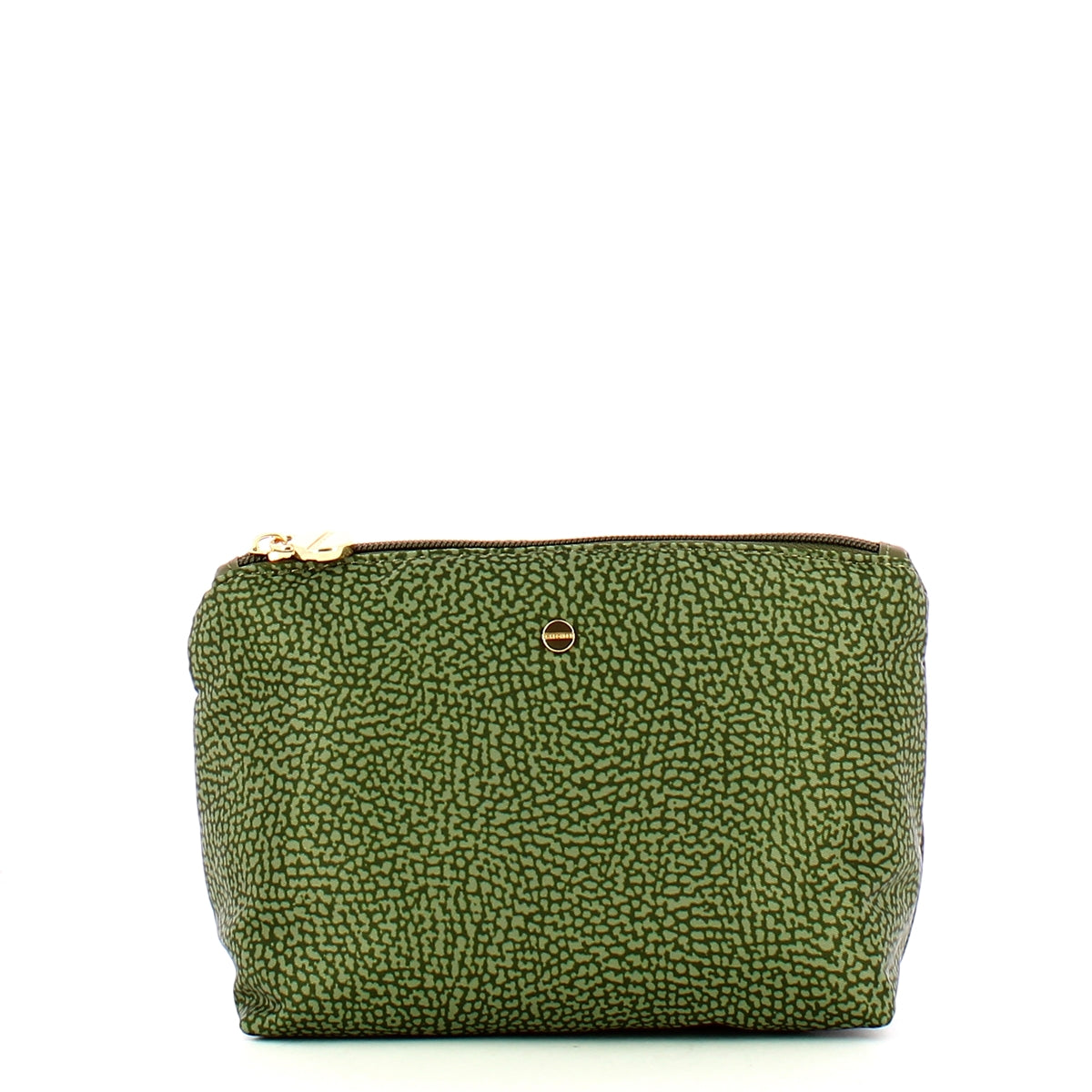 Borbonese - Medium Beauty Case made of Recycled Nylon in Military Green - 932029I15 - VERDE/MILITARE