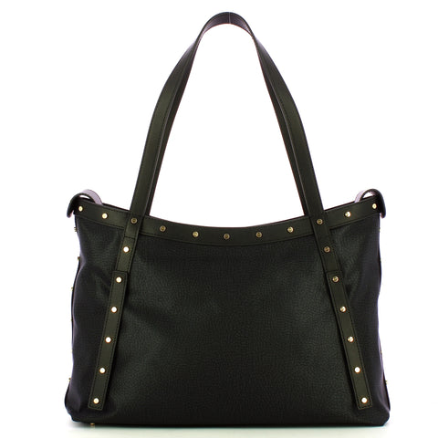 Borbonese - Dark Black Large Shopper 933256I15 DARK/BLAC | Italystation.com Shop Now at italystation.com