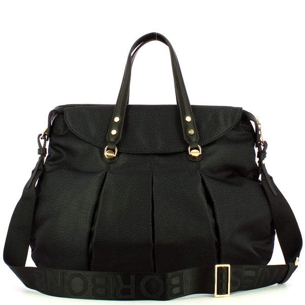 Borbonese - shopping large dark black - 933078ah1 - dark/bla | Italystation.com - Shop Now at italystation.com