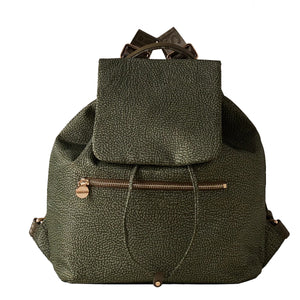 Borbonese - Medium Verde Militare Backpack in Recycled Nylon - 934486I15 - VERDE/MILITARE