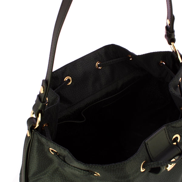 Borbonese - Medium Dark Black Backpack - 924183AH1 - DARK/BLACK