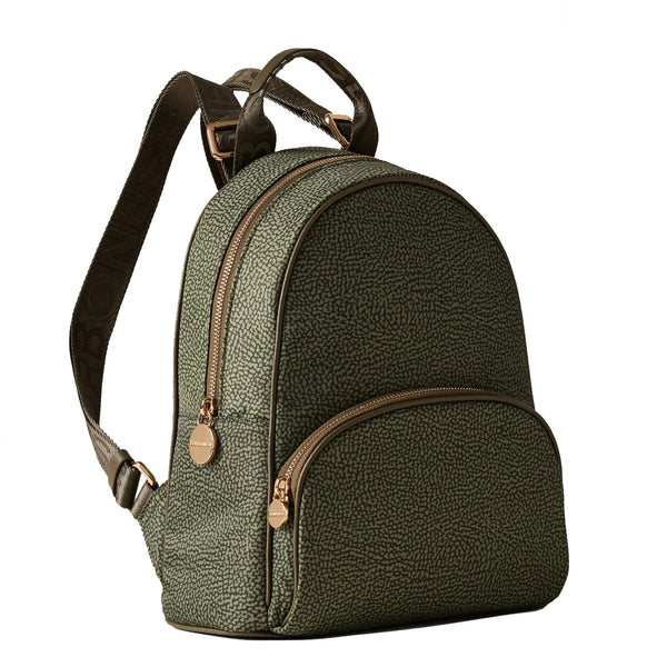 Borbonese - Medium Verde Militare Backpack - 934136I15 - VERDE/MILITARE