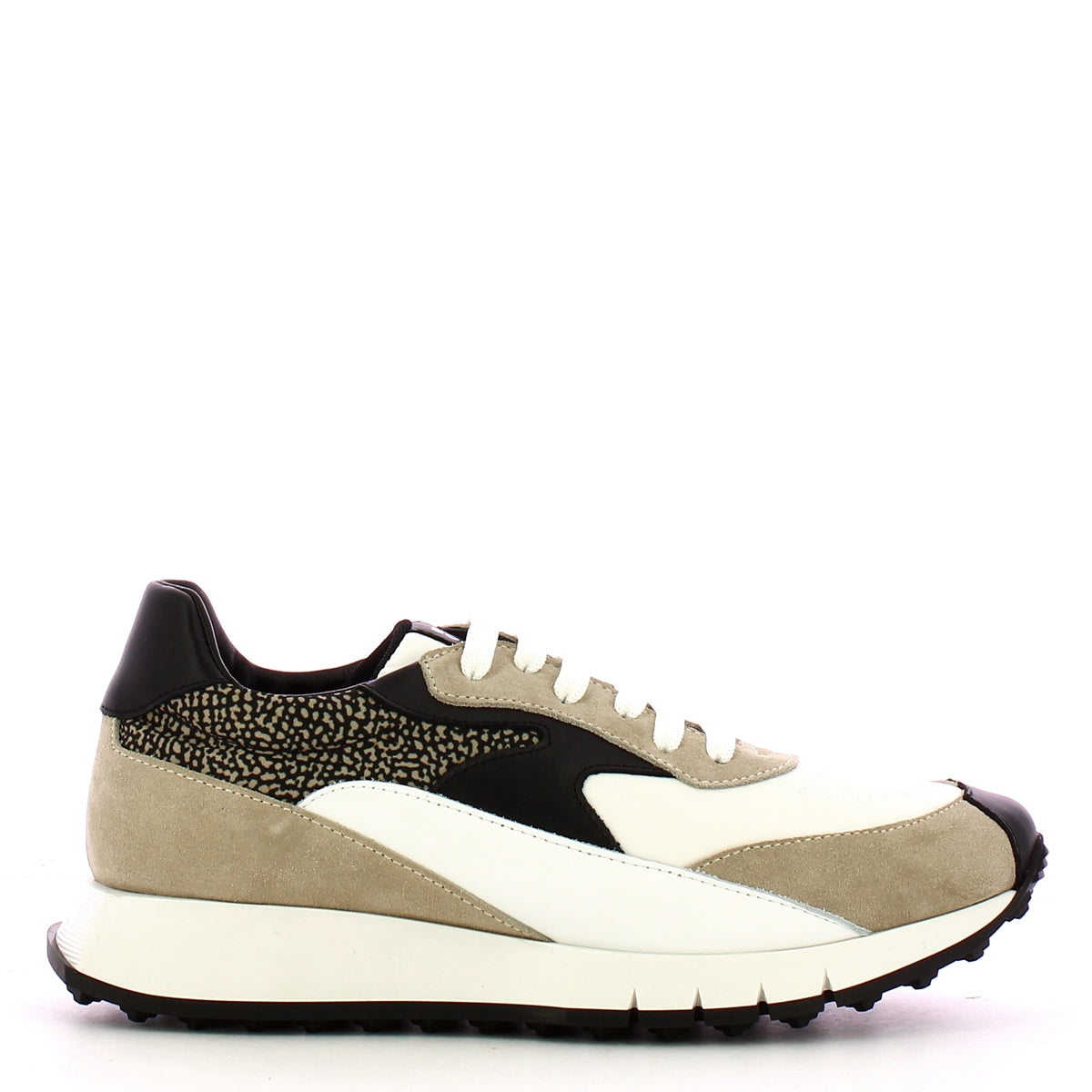 Borbonese - sneakers beige bianco op naturale 6da960cg2 | Italystation.com Shop Now at italystation.com