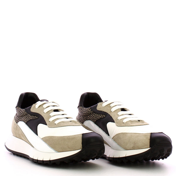 Borbonese - sneakers beige bianco op naturale 6da960cg2 | Italystation.com Shop Now at italystation.com
