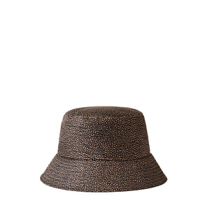 Borbonese - OP Naturale Nero fabric Bucket Hat - 6DP095X95 - OP/NATURALE/NERO