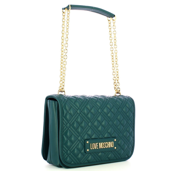 Love Moschino - Borsa a spalla Quilted Vino - JC4000PP1L - SMERALDO