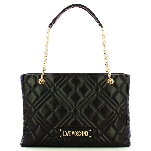 Love Moschino - Borsa a spalla Geometric Quilted Nero - JC4145PP1L - NERO