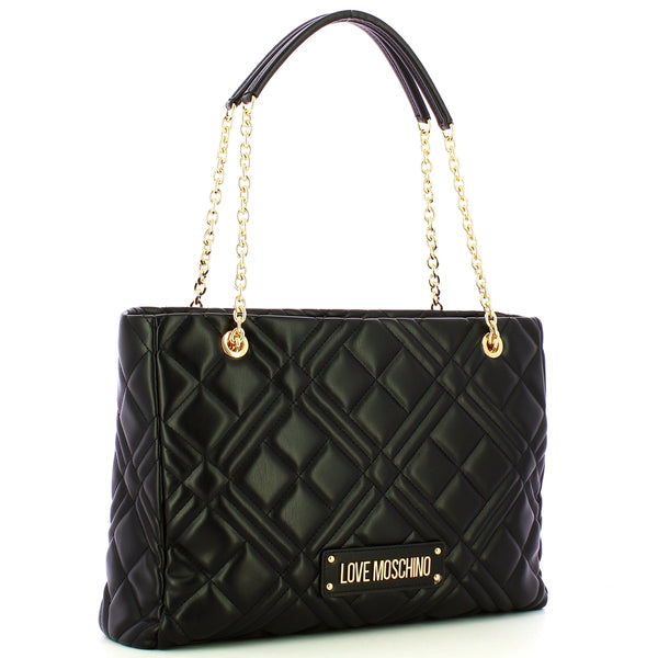 Love Moschino - Borsa a spalla Geometric Quilted Nero - JC4145PP1L - NERO