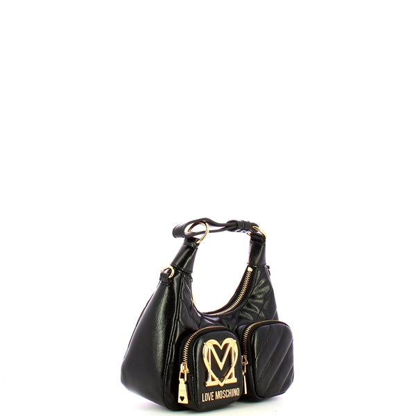 Love Moschino - Sottospalla Quilted Obliquo Nero JC432 | Italystation.com Shop Now at italystation.com