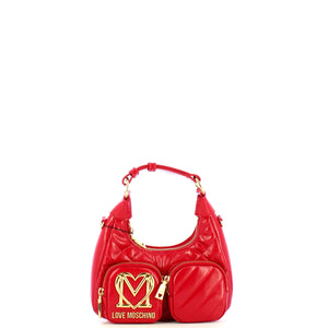Love Moschino - Sottospalla Quilted Obliquo Rosso JC43 | Italystation.com Shop Now at italystation.com