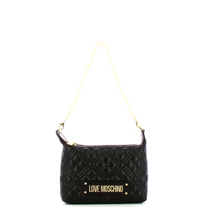 Love Moschino - Sottospalla Quilted Nero Galv. Oro JC4 | Italystation.com Shop Now at italystation.com