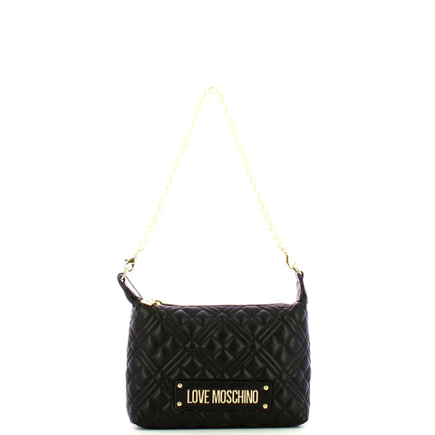 Love Moschino - Sottospalla Quilted Nero Galv. Oro JC4 | Italystation.com Shop Now at italystation.com