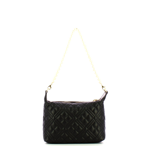 Love Moschino - Sottospalla Quilted Nero Galv. Oro JC4 | Italystation.com Shop Now at italystation.com